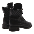 CHANEL Lace-Up Boots Black Leather Womens UK 5.5 Fashion