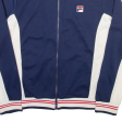 FILA Mens Track Jacket Blue Colourblock 2XL For Sale