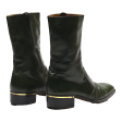 DAVID S High Boots Green Leather Womens UK 6 Sale