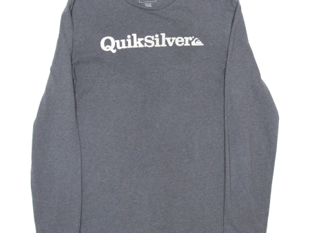 QUIKSILVER Womens T-Shirt Grey Long Sleeve S Online Sale