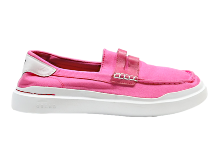 COLE HAAN Loafer Shoes Pink Canvas Womens UK 7 on Sale