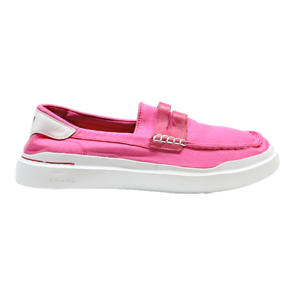 COLE HAAN Loafer Shoes Pink Canvas Womens UK 7 on Sale