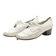 BALLY Heeled Derby Shoes White Leather Womens UK 4.5 For Cheap