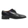 BATSANIS Derby Shoes Black Leather Mens UK 8 Online Hot Sale