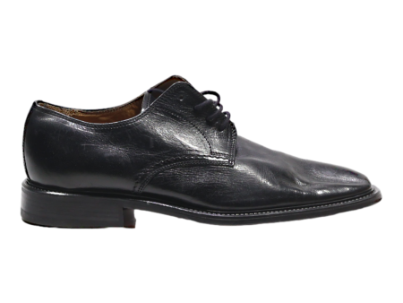 BATSANIS Derby Shoes Black Leather Mens UK 8 Online Hot Sale