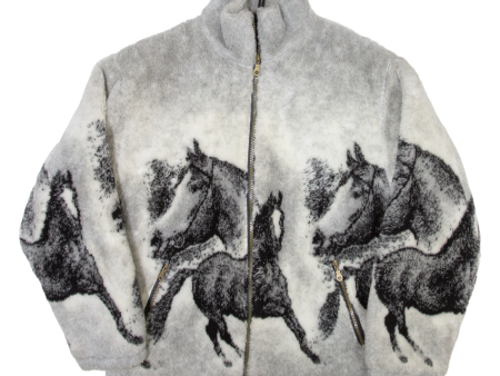 Horses Mens Jacket Grey S Online Hot Sale