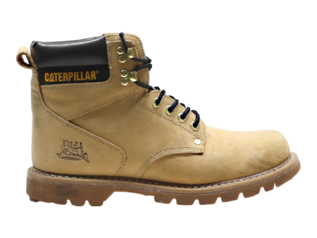 CATERPILLAR Lace-Up Boots Beige Leather Mens UK 11 Fashion