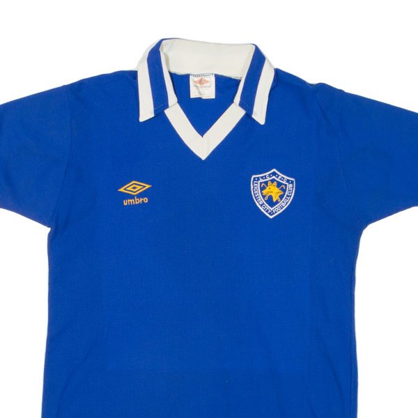 UMBRO Leicester City FC 1982-1983 Match Worn Home Kit Mens Football Shirt Jersey Blue 80s Nylon M Fashion