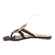 HERMES Flip Flop Sandals Black Leather Womens UK 7 Online Sale