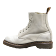 DR MARTENS 1460 Lace-Up Boots White Leather Womens UK 5 Hot on Sale