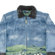 RADISH COUNTRYWEAR Sheep Womens Fleece Jacket Blue L on Sale