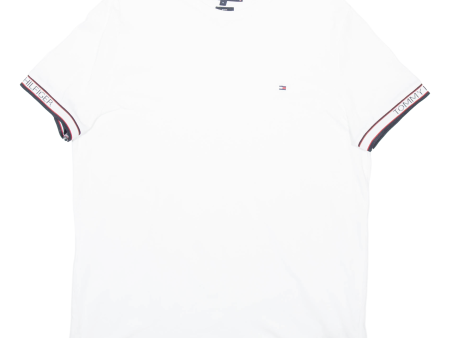 TOMMY HILFIGER Slim Fit Mens T-Shirt White XL Supply