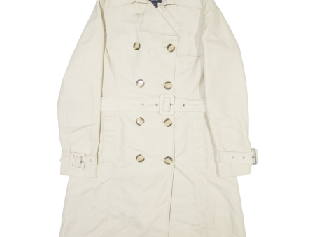 GANT Womens Trench Coat Cream UK 12 For Discount