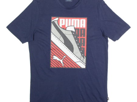 PUMA Mens T-Shirt Blue S Online Sale