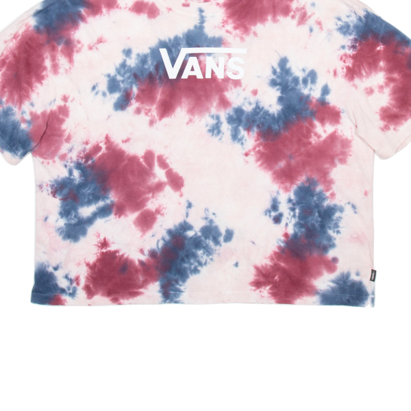 VANS Cropped Womens Tie Dye T-Shirt Pink L Online now