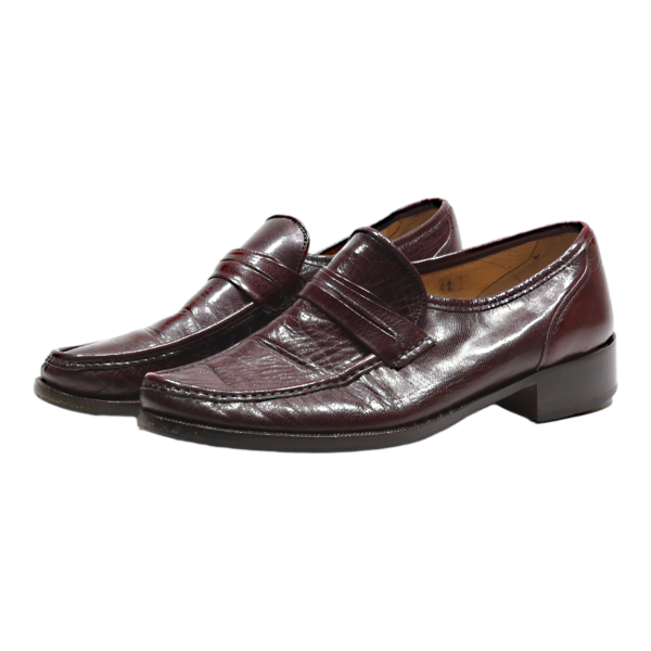 AROLA Loafer Shoes Maroon Leather Womens UK 8 Online Sale