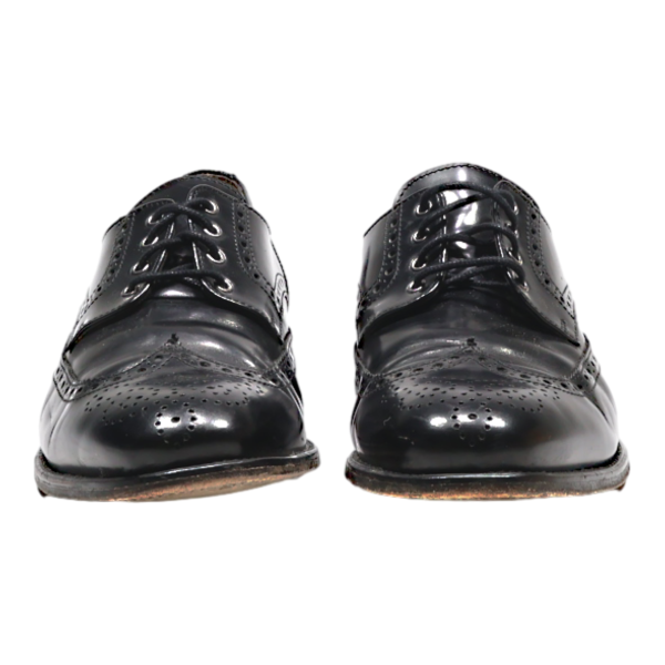 JOHN LAKES Brogue Shoes Black Leather Mens UK 8 Sale