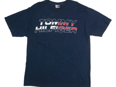 TOMMY HILFIGER Mens T-Shirt Blue L Discount