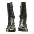 DAVID S High Boots Green Leather Womens UK 6 Sale