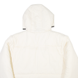 FILA Insulated Mens Puffer Jacket Cream Hooded S Fashion