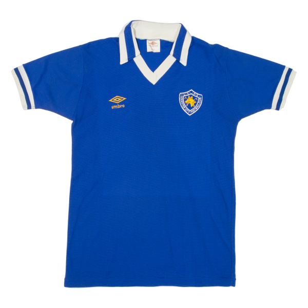 UMBRO Leicester City FC 1982-1983 Match Worn Home Kit Mens Football Shirt Jersey Blue 80s Nylon M Fashion