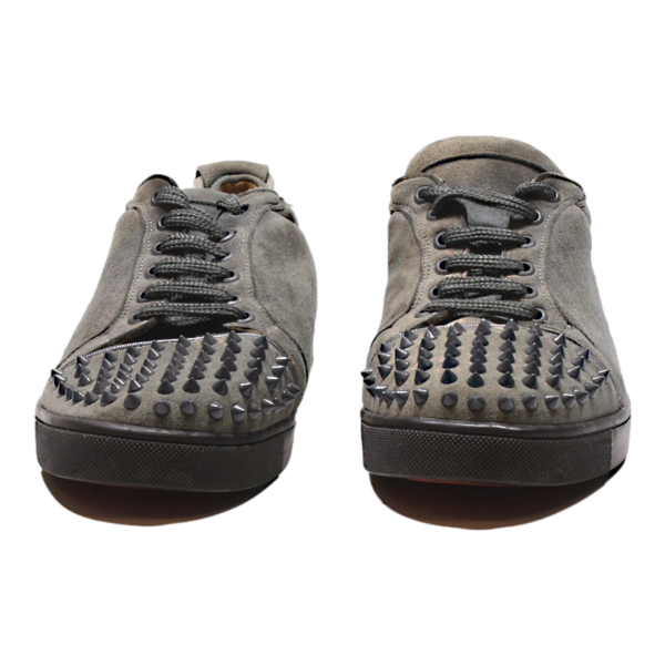 CHRISTIAN LOUBOUTIN Low Top Trainers Grey Canvas Mens UK 9.5 Online now