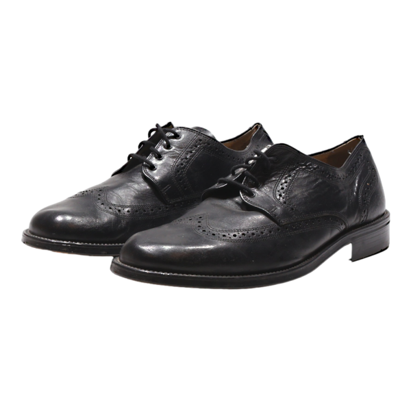 GALLUS Brogue Shoes Black Leather Mens UK 9 Fashion