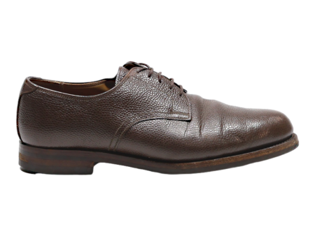 Derby Shoes Brown Leather Mens UK 8 Online