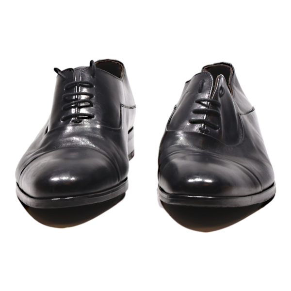 HEYRAUD Oxford Shoes Black Leather Mens UK 8 Sale