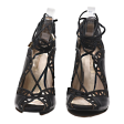 BUFFALO Strappy Heels Black Leather Womens UK 6.5 Online