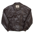 MARC AUREL Mens Biker Jacket Brown Leather L Online Hot Sale