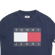 TOMMY HILFIGER Cropped Womens T-Shirt Blue S Online Sale