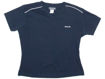 REEBOK Cropped Womens T-Shirt Blue M Sale