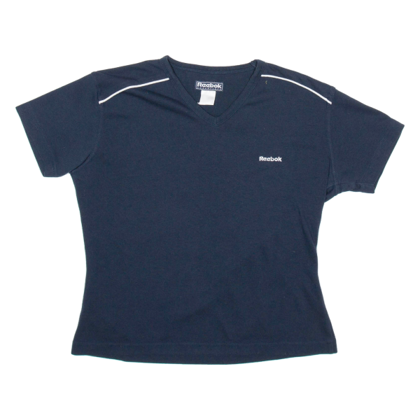 REEBOK Cropped Womens T-Shirt Blue M Sale