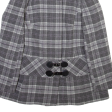 JANE NORMAN Womens Coat Grey Wool Check UK 14 Cheap