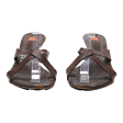 BOSS Slider Sandals Brown Leather Womens UK 6 For Discount