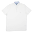 TOMMY HILFIGER Mens Polo Shirt White L For Sale