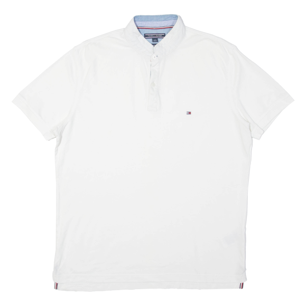 TOMMY HILFIGER Mens Polo Shirt White L For Sale