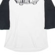 VANS CUSTOM Mens T-Shirt White 3 4 Sleeve XS Online