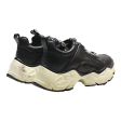 BUFFALO Platform Trainers Black Leather Womens UK 6.5 Supply