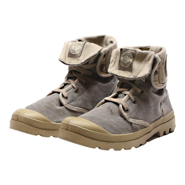 PALLADIUM Lace-Up Boots Grey Canvas Womens UK 8 Sale