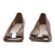 FERRAGAMO Peep Toe Heels Brown Leather Womens UK 4.5 on Sale