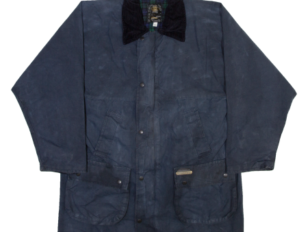 DICKIES Mens Wax Jacket Blue L Discount