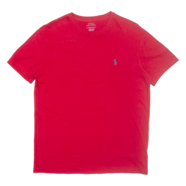 POLO RALPH LAUREN Mens T-Shirt Red S Fashion