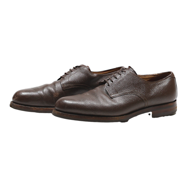 Derby Shoes Brown Leather Mens UK 8 Online