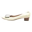 ANTONIO Heeled Ballet Shoes Cream Leather Womens UK 5 Supply