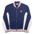 FILA Mens Track Jacket Blue Colourblock 2XL For Sale