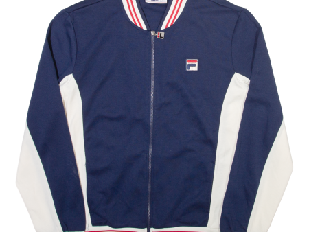 FILA Mens Track Jacket Blue Colourblock 2XL For Sale