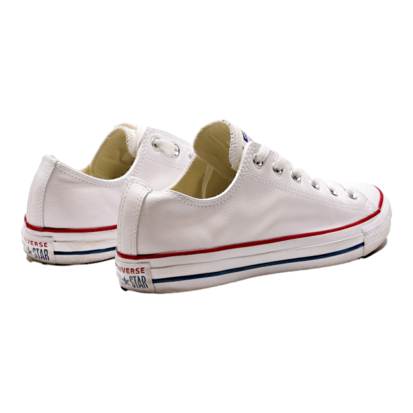 CONVERSE Chuck Taylor All Star Low Top Trainers White Leather Womens UK 8 For Discount