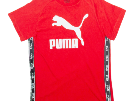 PUMA Mens T-Shirt Red XXS Fashion